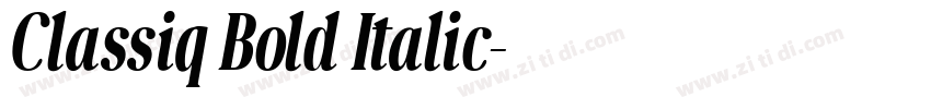 Classiq Bold Italic字体转换